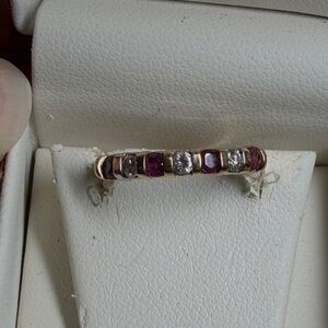 Elegant Gold and genuine ruby and diamond Women's Ring ! 2.0 dwt of 14k gold